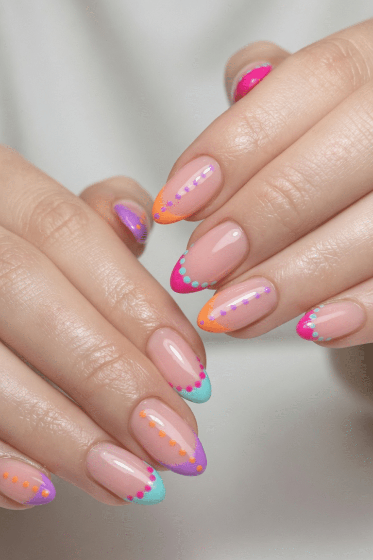 funky colorful nails