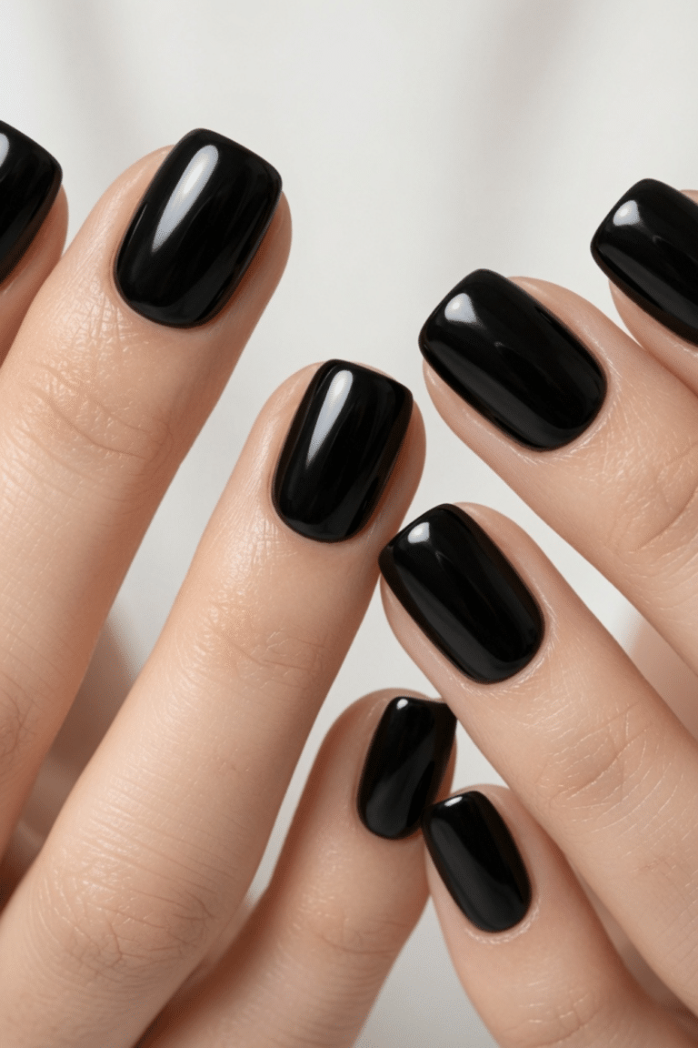 black nails short