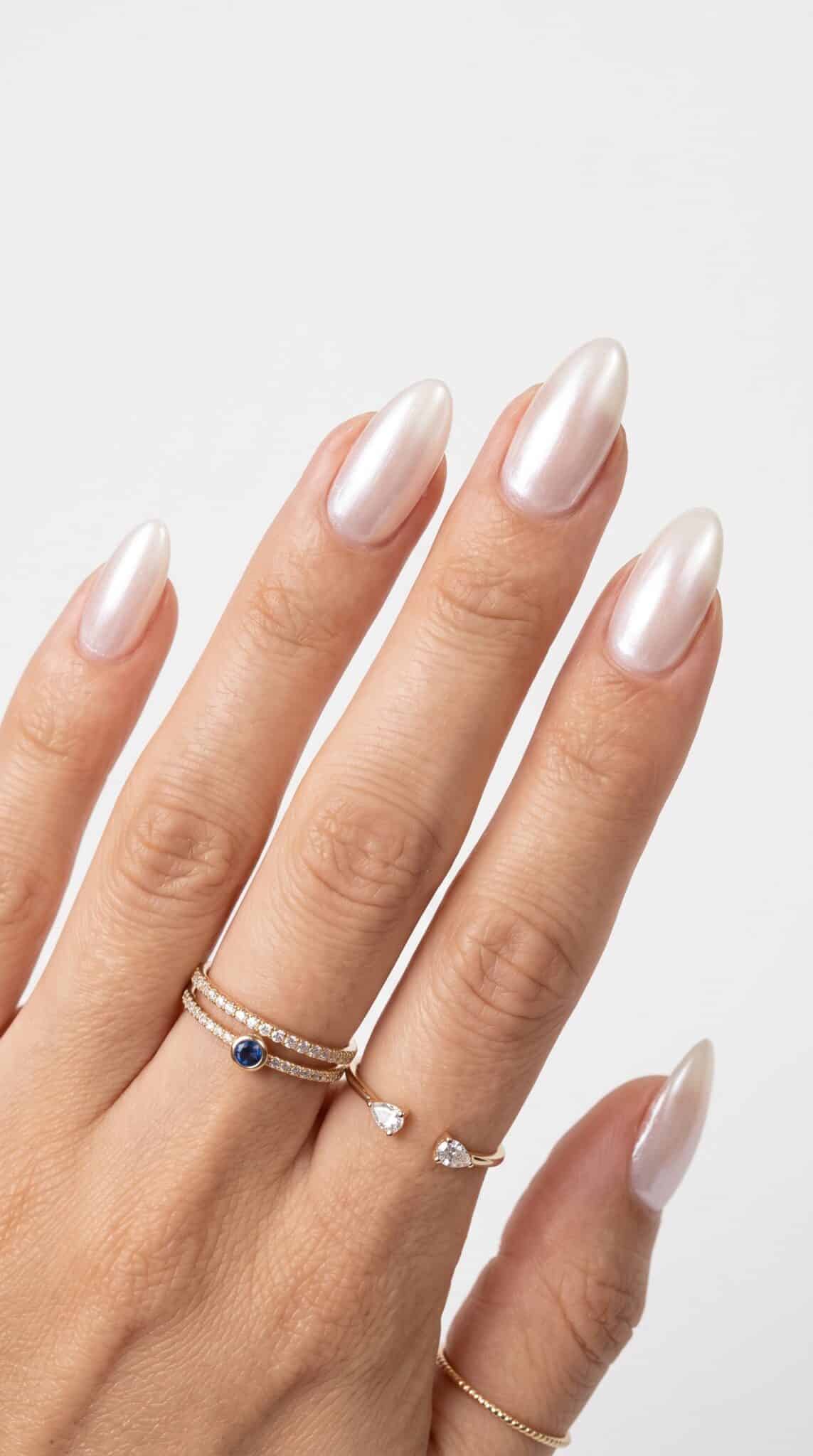 Colorful summer nail mix with pink blue and yellow accent designs