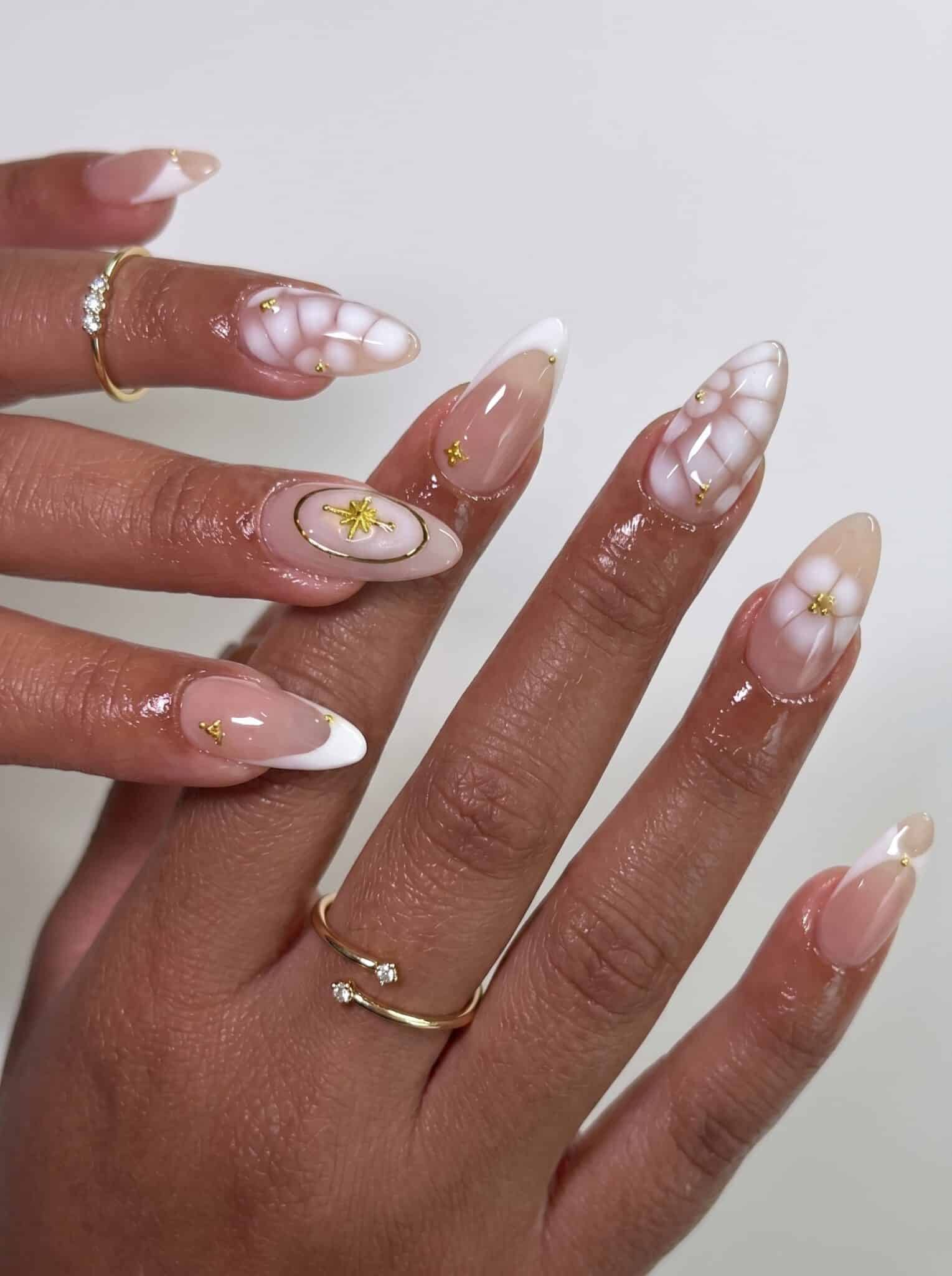 Short square nails with glossy opaque white polish