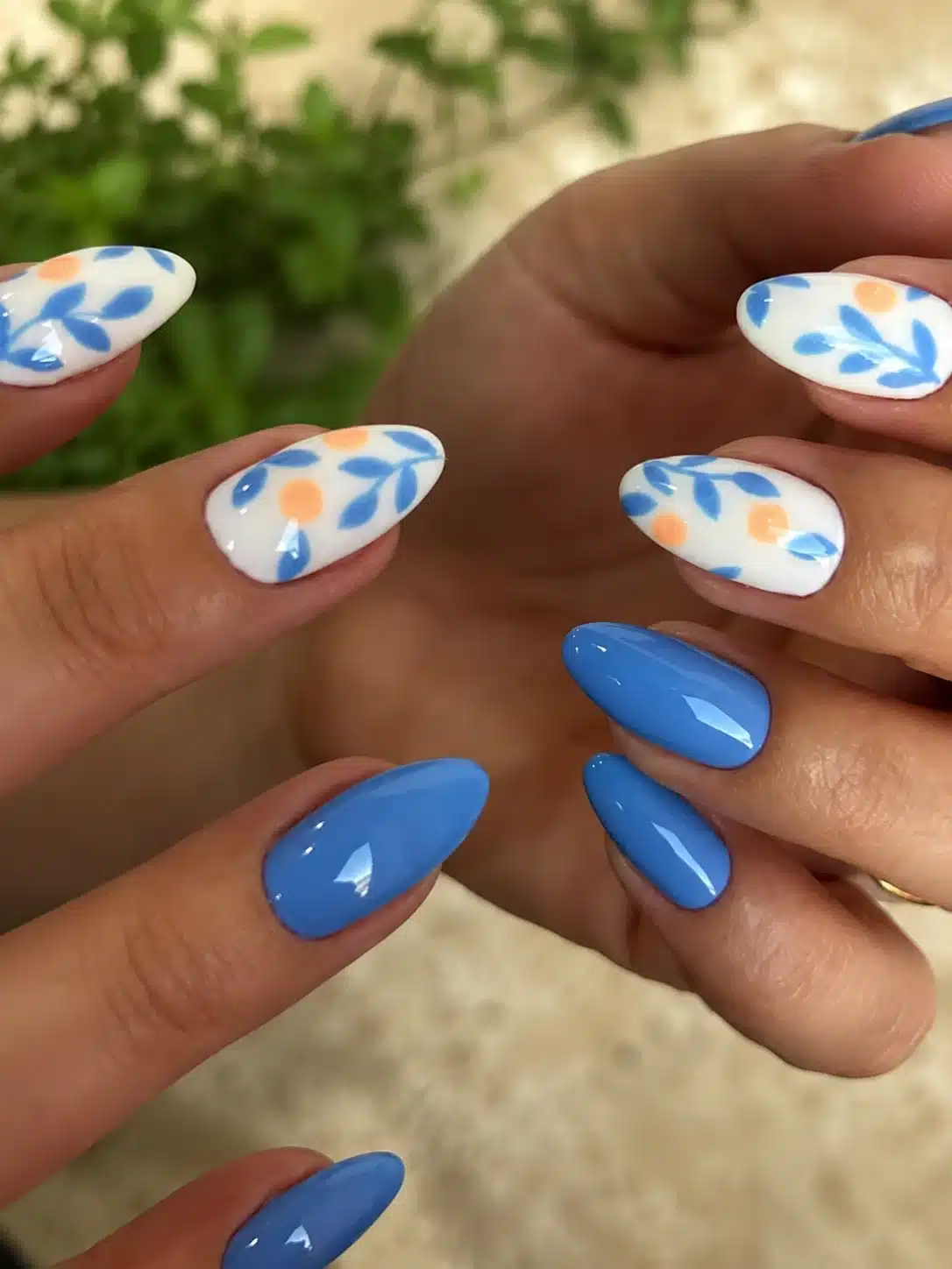 12 Simple Summer Nail Inspo Ideas to Try This Season 9 Blue and orange summer nail art
