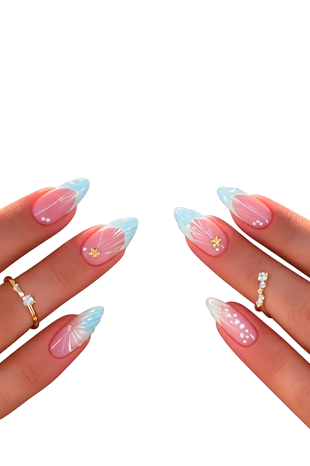 Summer Beach Nail Inspo: 11 Mermaid Manicure Ideas 12 Coral ocean beach nails with glossy summer color