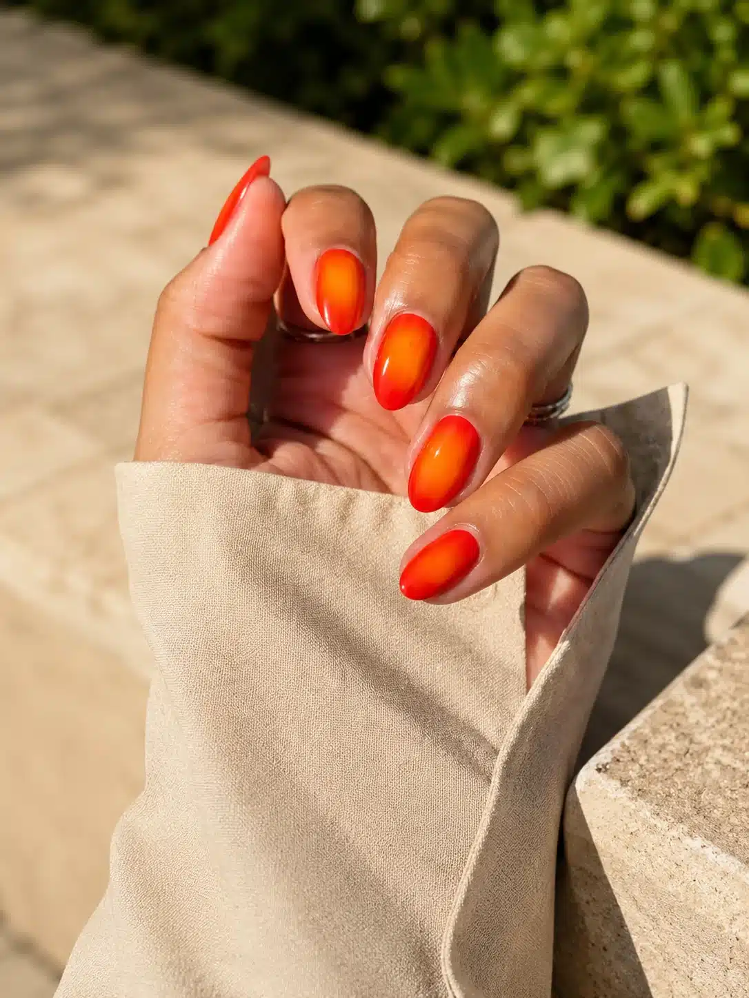 12 Simple Summer Nail Inspo Ideas to Try This Season 12 Bright orange jelly nails for summer