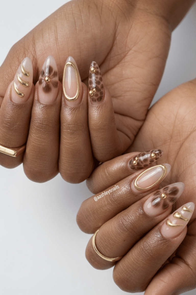 almond nail inspo