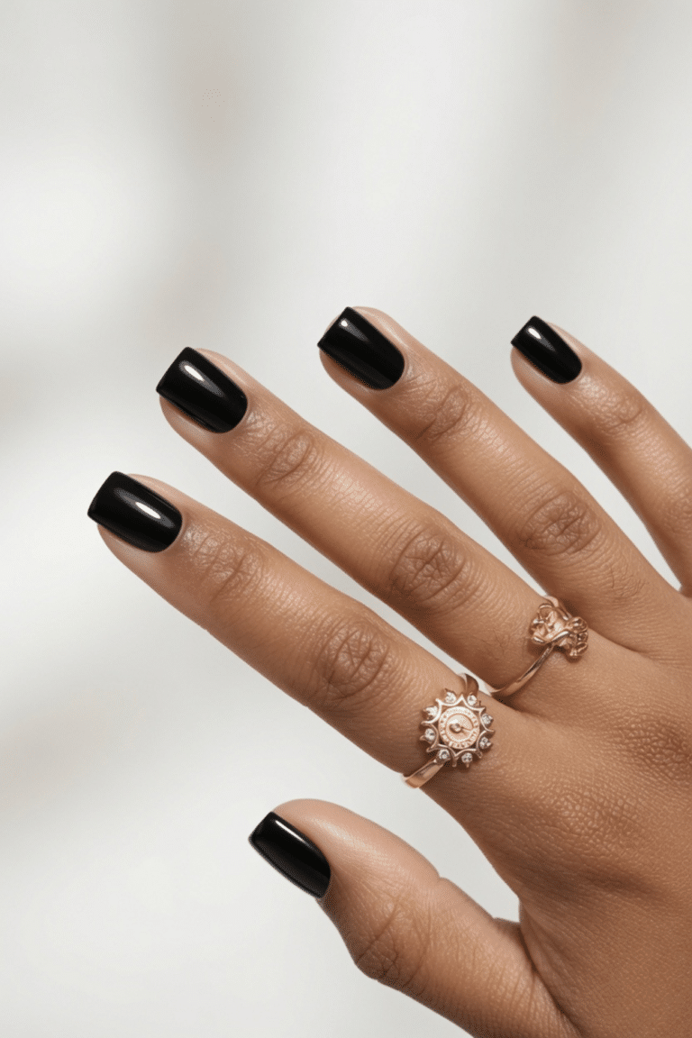 black nails short