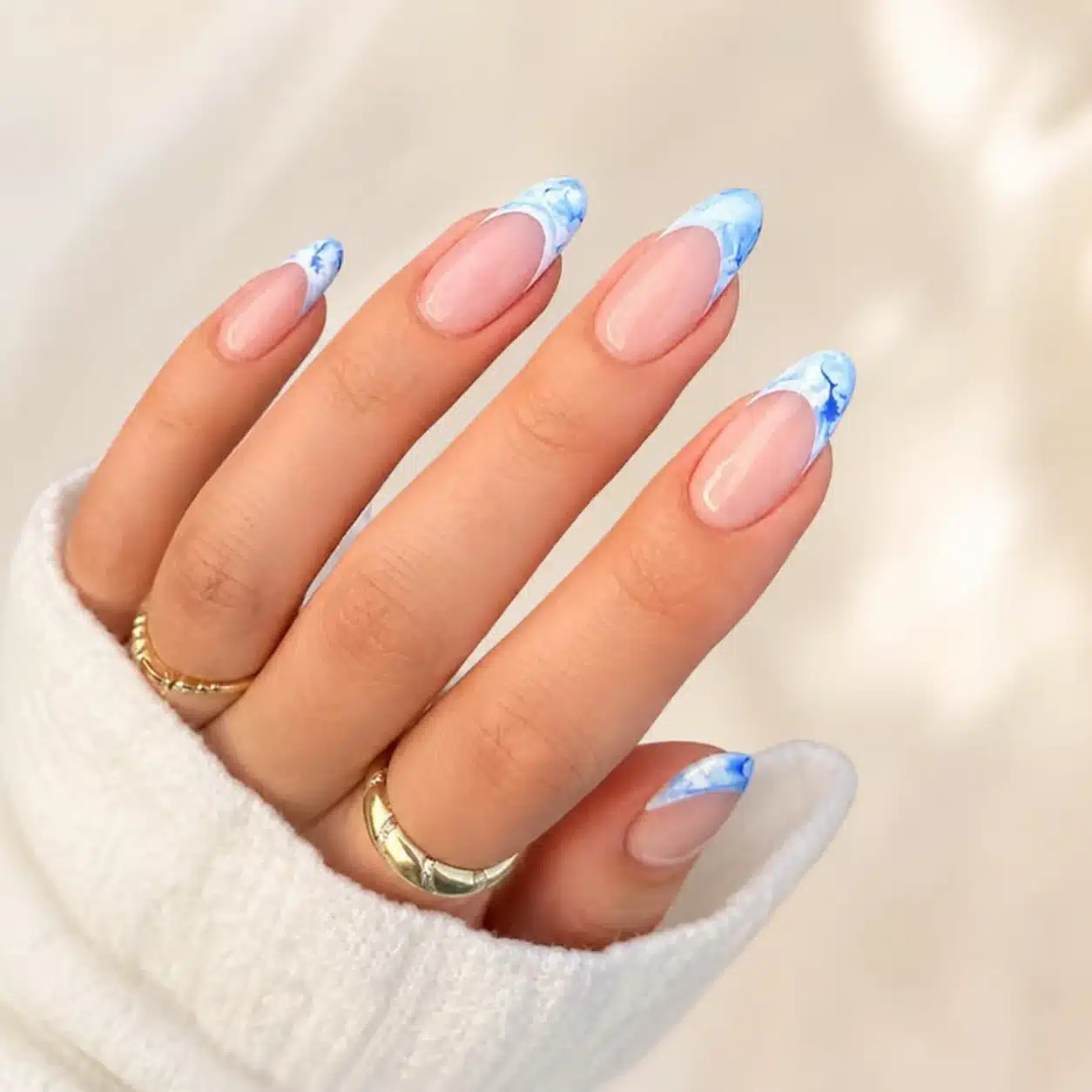 Summer Nail Inspo French Tip: 12 Bright Ideas for 2026 9 Blue and pink curved French tip nails