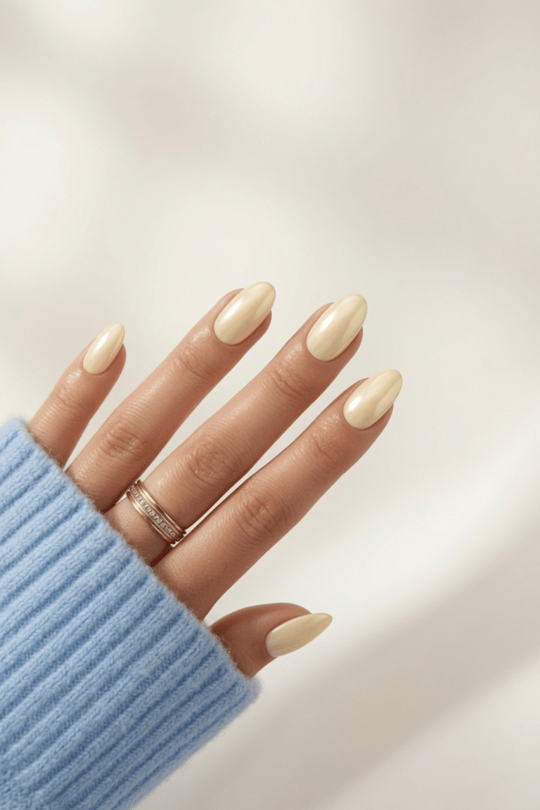 butter yellow spring nails