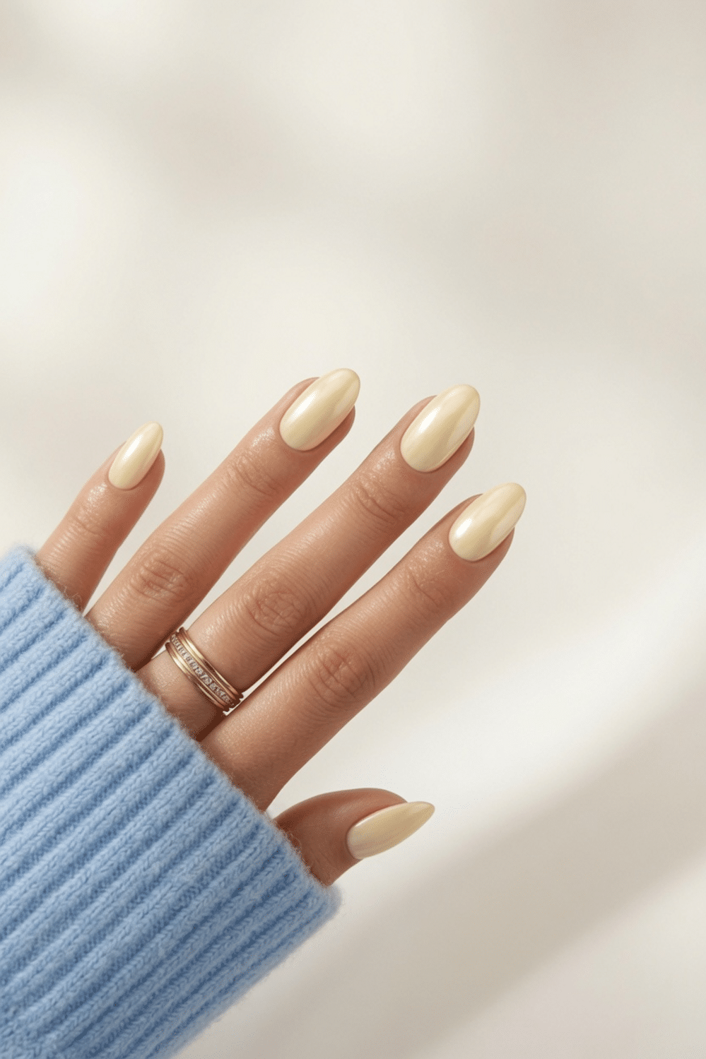 butter yellow spring nails