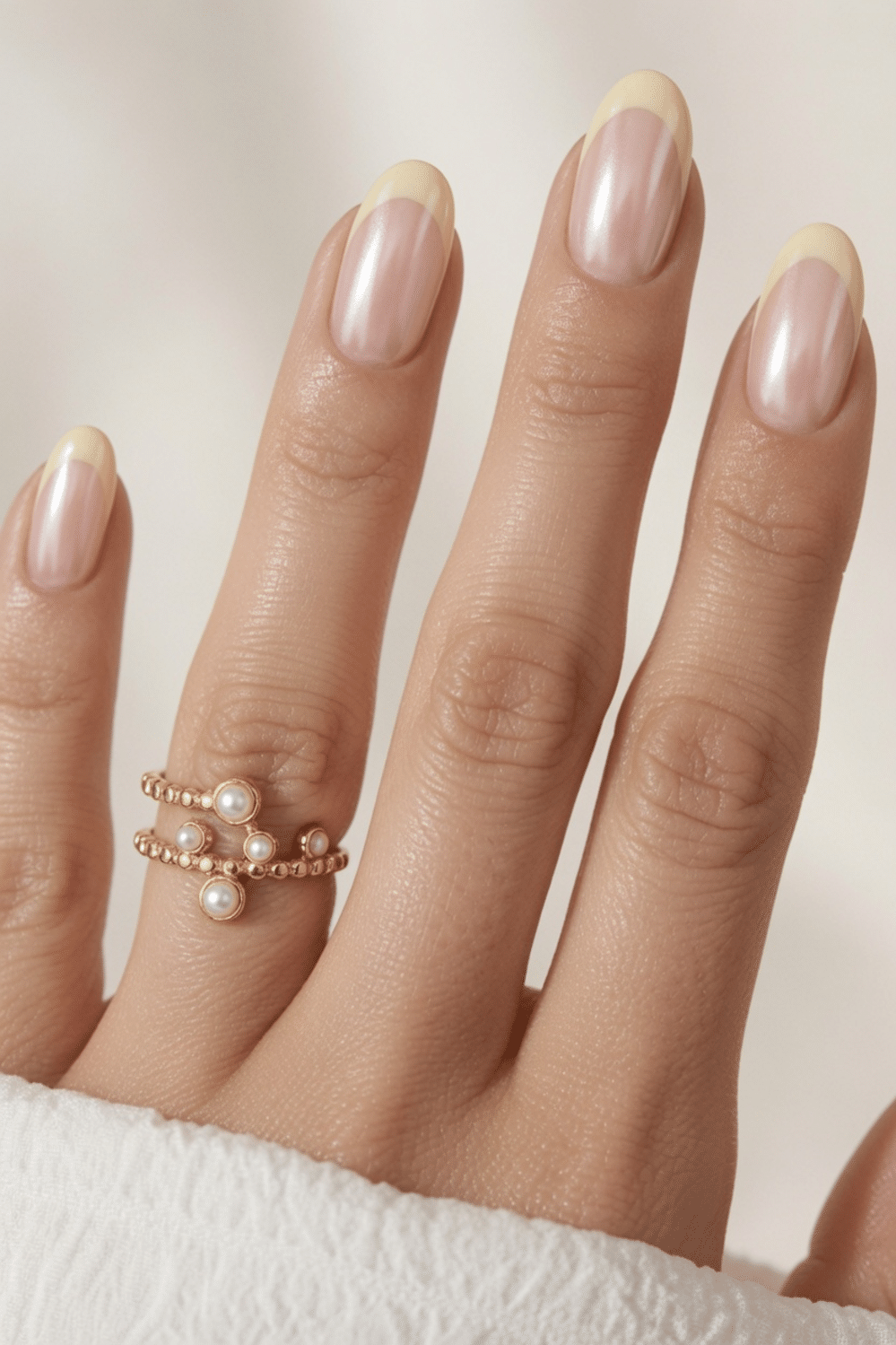 butter yellow spring nails