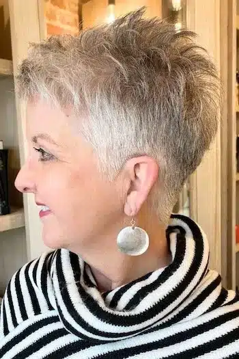 Silver Pixie With Soft Spikes