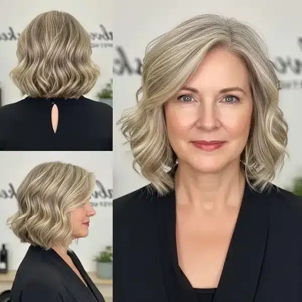 31+ Hairstyles For Women Over 50 With Fine Hair That Make Every Strand Matter 14 Hairstyles For Women Over 50 With Fine Hair - Soft Wavy Bob