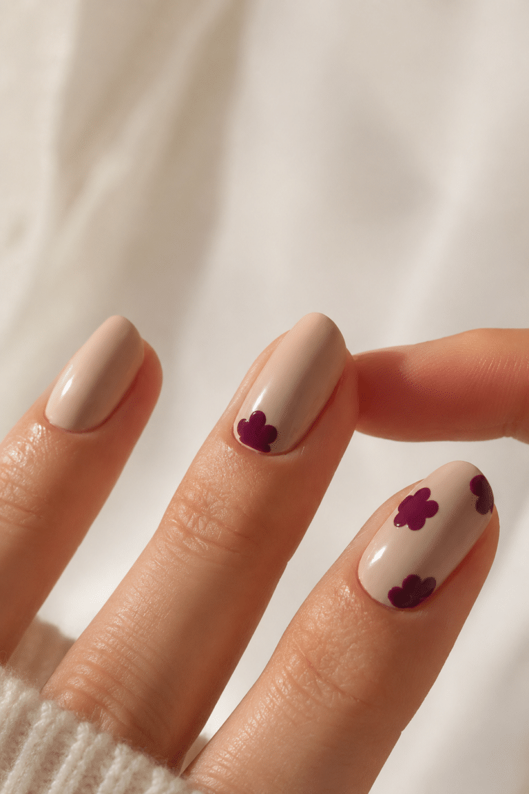 french tip nails with design
