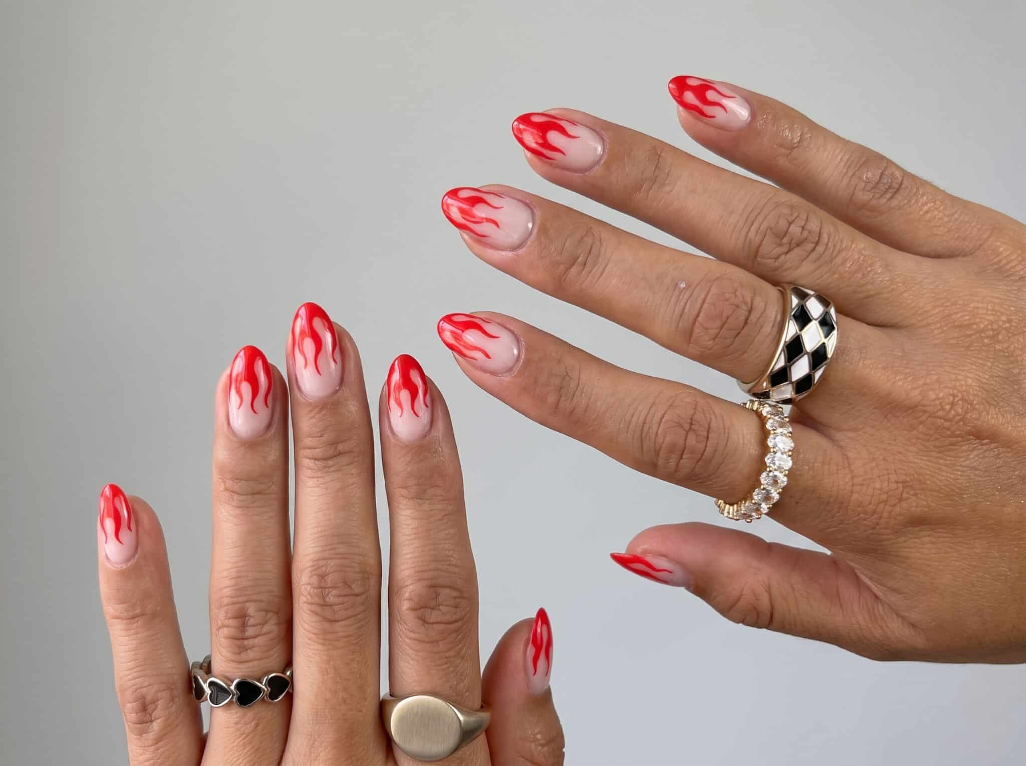 nail stickers back to school nails with cute glossy sticker manicure details
