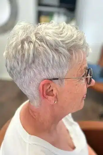Silver Piecey Pixie With Tapered Nape