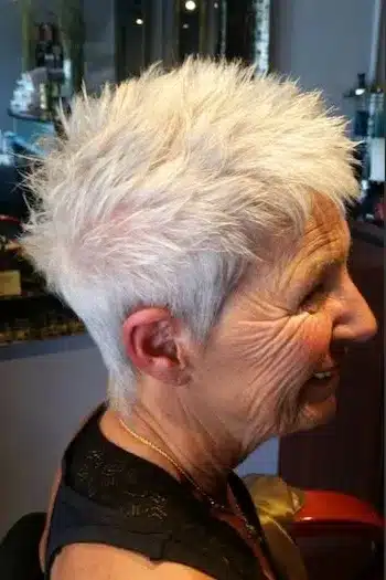 White Pixie With Spiky Piecey Texture
