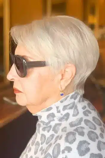 34 Elegant Short Hairstyles for Women Over 70 with Fine Hair 13 Short Hairstyles for Women Over 70 With Fine Hair - Side-Swept Pixie Hairstyle