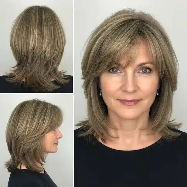 31+ Hairstyles For Women Over 50 With Fine Hair That Make Every Strand Matter 10 Hairstyles For Women Over 50 With Fine Hair - Feathered Wispy Layers With Bangs