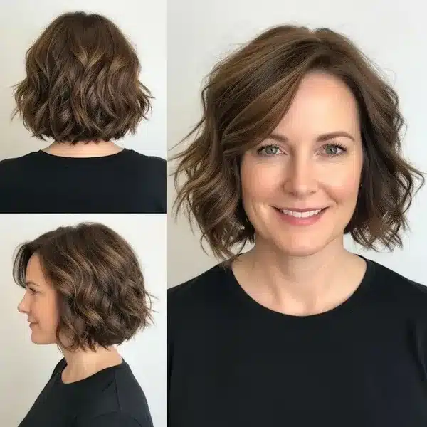 31+ Hairstyles For Women Over 50 With Fine Hair That Make Every Strand Matter 6 Hairstyles For Women Over 50 With Fine Hair - Tousled Wavy Bob