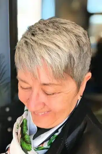 Tapered Textured Pixie With Bangs