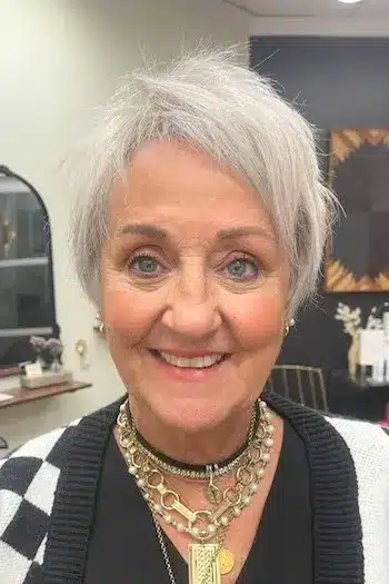 Voluminous Tousled Silver Pixie