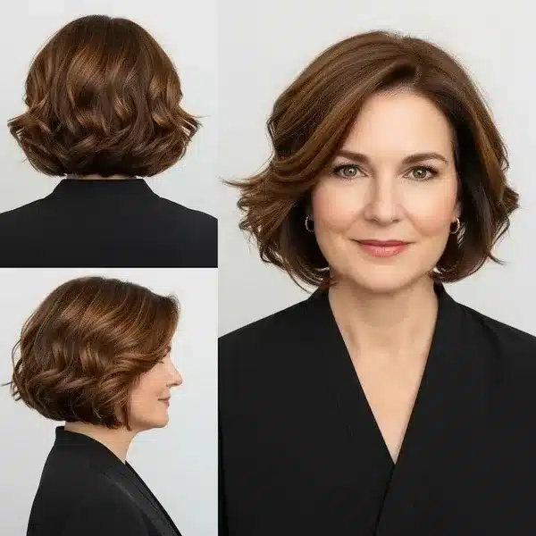 31+ Hairstyles For Women Over 50 With Fine Hair That Make Every Strand Matter 23 Hairstyles For Women Over 50 With Fine Hair - Curled Bob