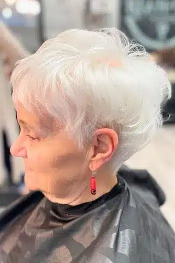 34 Elegant Short Hairstyles for Women Over 70 with Fine Hair 11 Short Hairstyles for Women Over 70 With Fine Hair - Long Voluminous Pixie Hairstyle