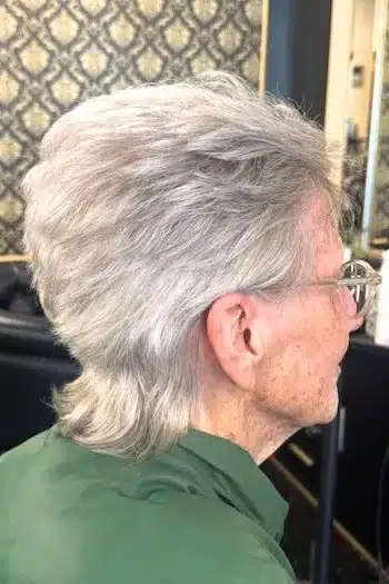 34 Elegant Short Hairstyles for Women Over 70 with Fine Hair 31 Short Hairstyles for Women Over 70 With Fine Hair - Short Gray Mullet Hairstyle