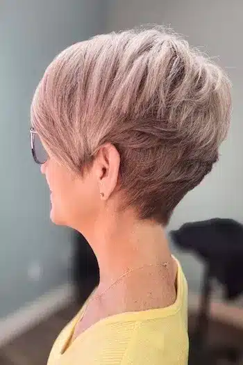 Rose-Blonde Layered Pixie