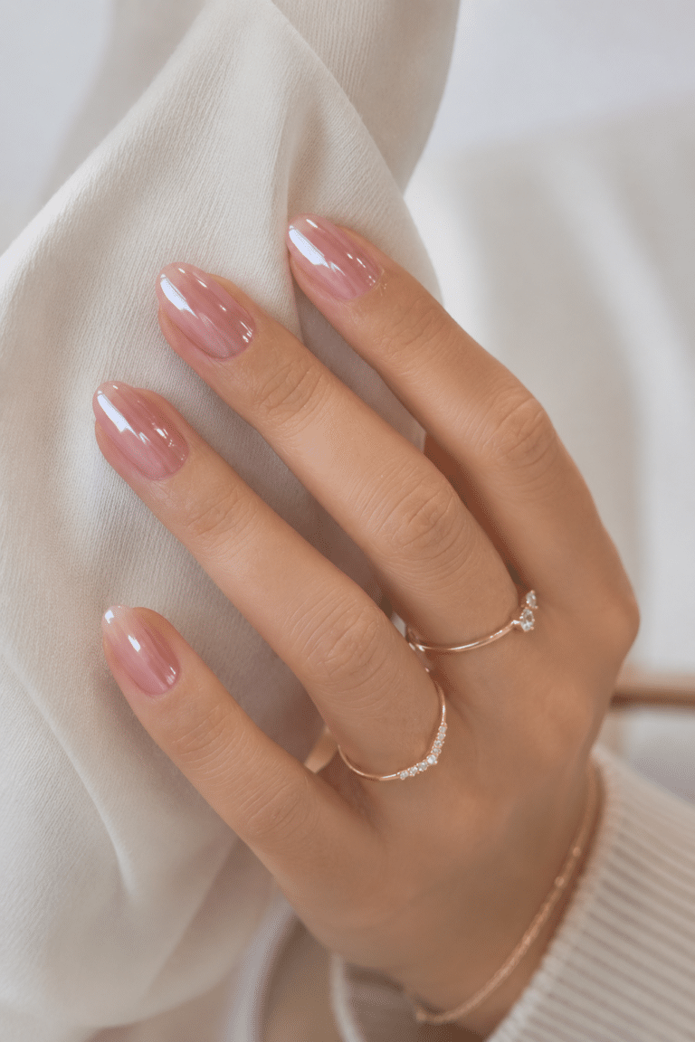 soft chrome nail inspo