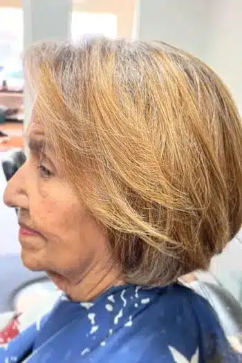 34 Elegant Short Hairstyles for Women Over 70 with Fine Hair 25 Short Hairstyles for Women Over 70 With Fine Hair - Volumized Bob With Layers Hairstyle