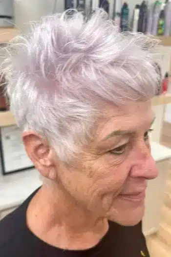 34 Elegant Short Hairstyles for Women Over 70 with Fine Hair 12 Short Hairstyles for Women Over 70 With Fine Hair - Lavender Pixie Hairstyle