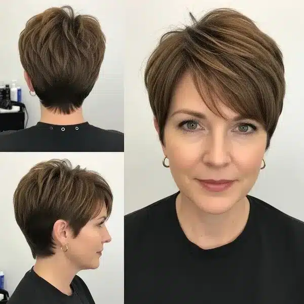 31+ Hairstyles For Women Over 50 With Fine Hair That Make Every Strand Matter 12 Hairstyles For Women Over 50 With Fine Hair - Razor Cut Pixie Bob