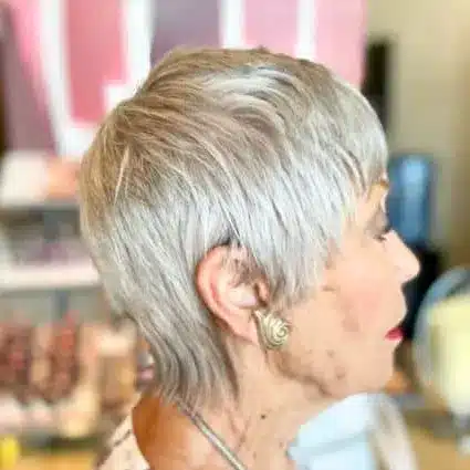 34 Elegant Short Hairstyles for Women Over 70 with Fine Hair 5 Short Hairstyles for Women Over 70 With Fine Hair - Layered Pixie With Tapered Back Hairstyle