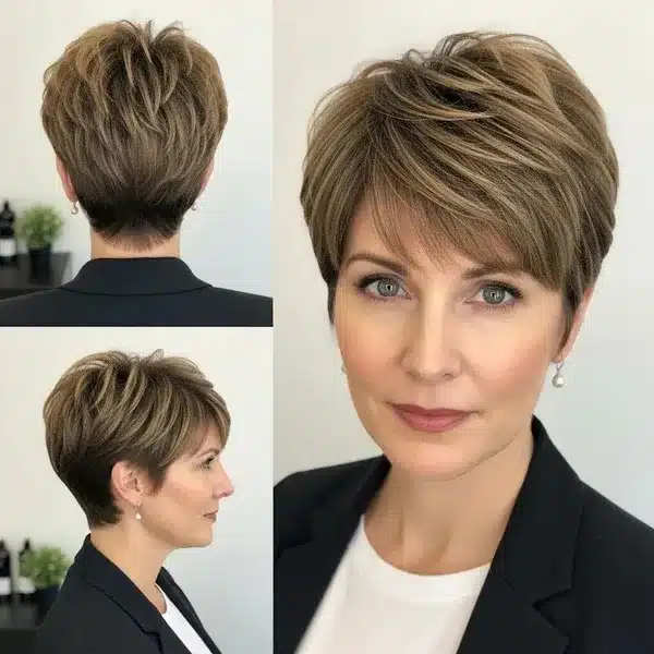 31+ Hairstyles For Women Over 50 With Fine Hair That Make Every Strand Matter 8 Hairstyles For Women Over 50 With Fine Hair - Pixie With Bangs And Textured Top