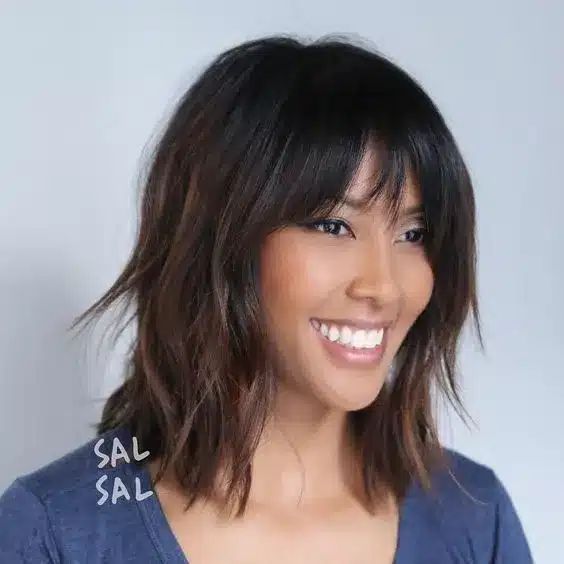 Sleek Shag hairstyle with modern textured layers