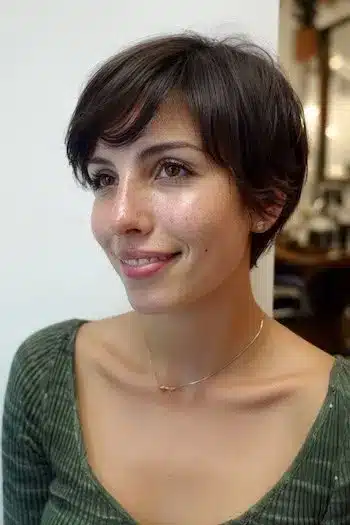 Short rounded bixie showcasing 31 Bixie Haircuts That Perfectly Blend Bob and Pixie Hairstyles