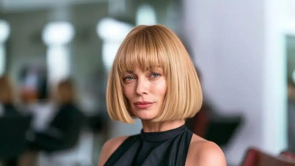 34 Sleek Bob Haircuts With Bangs That Feel Fresh and On-Trend Haircut Ideas for Women featuring 34 sleek bob haircuts with bangs that feel fresh and on-trend