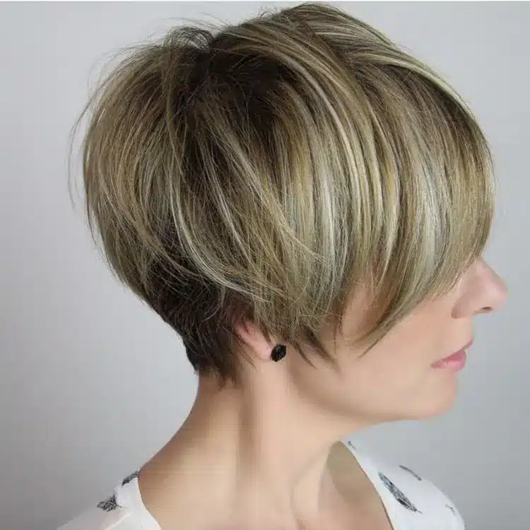 35 Short Brown Hairstyles You'll Be Seeing Everywhere 15 Cheek-Grazing Pixie Cut