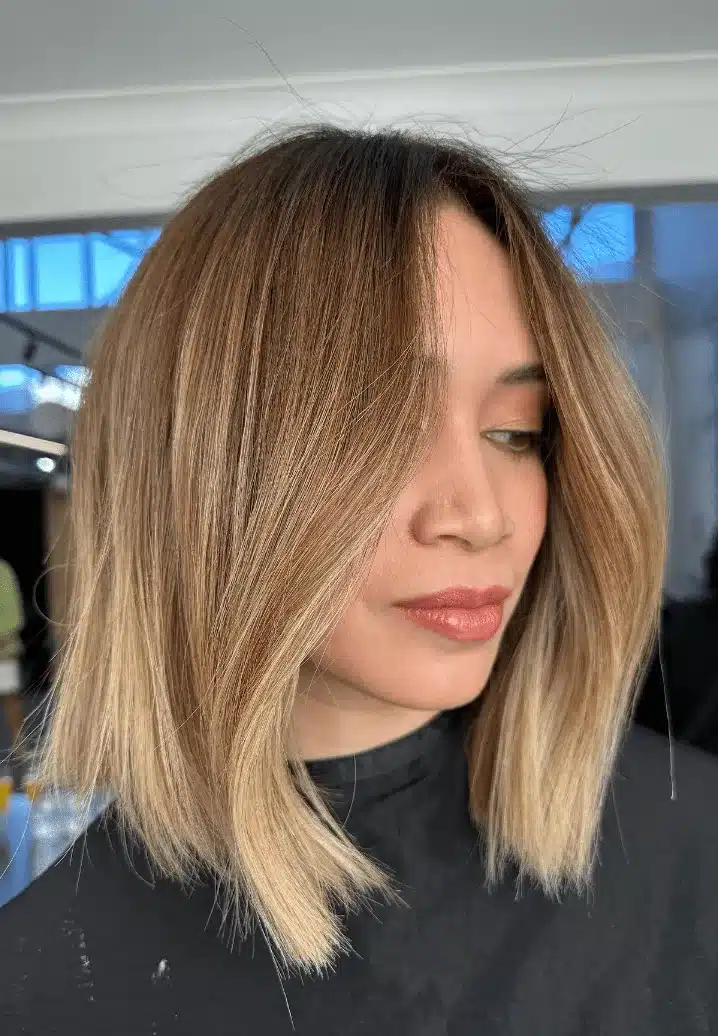 Face-framing ombré bob illustrating This Old-School Haircut Trend Is Back And Grandma Was Right All Along with gradient color.