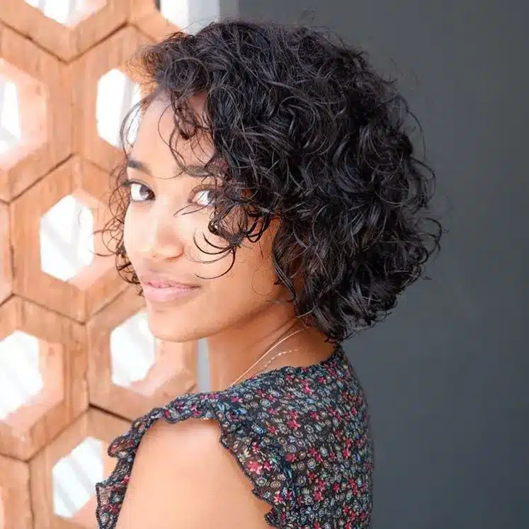 Curly bob showcased in 34 Short Bob Hairstyles That Never Go Out Of Style