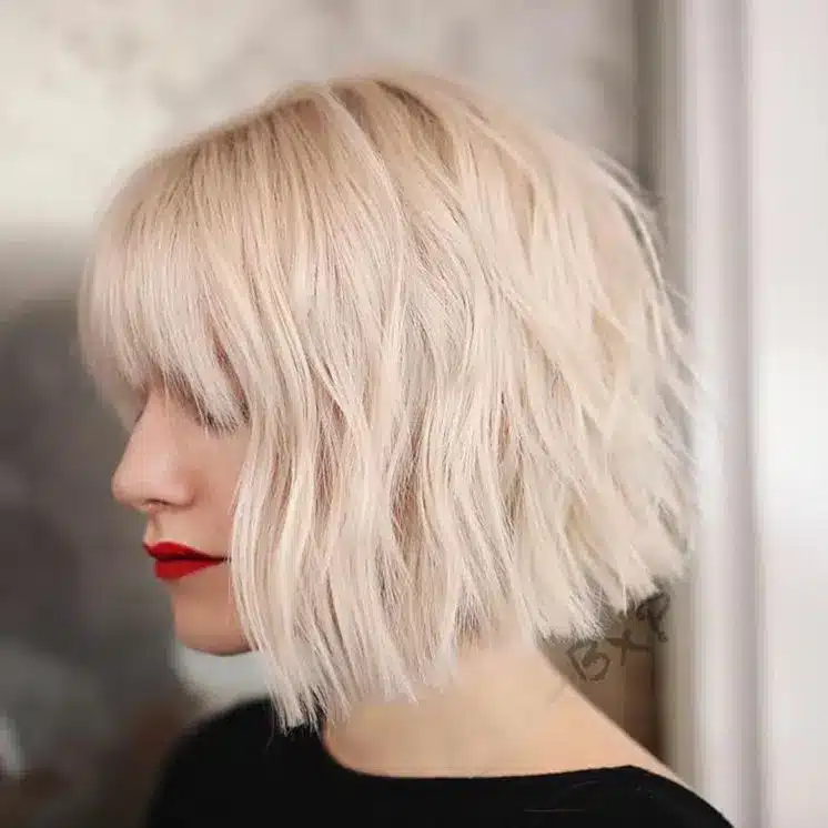 Textured bob showcased in 34 Short Bob Hairstyles That Never Go Out Of Style