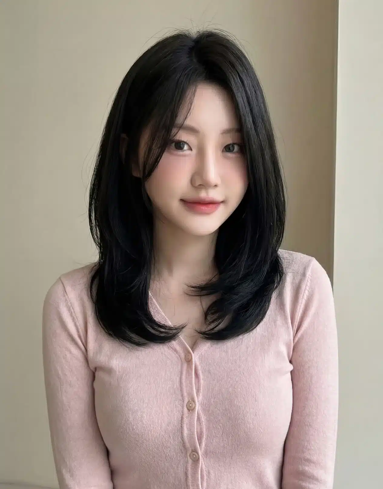 50 Low-Maintenance Medium-Length Haircuts for Busy Women 11 Soft Face-Framing Medium Layered Cut with Flipped Ends
