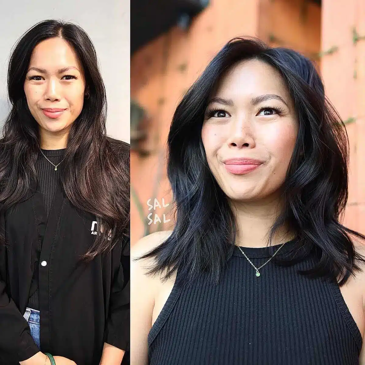 50 Low-Maintenance Medium-Length Haircuts for Busy Women 30 Low-Maintenance Medium Jet Black Shag with an Off-Center Part