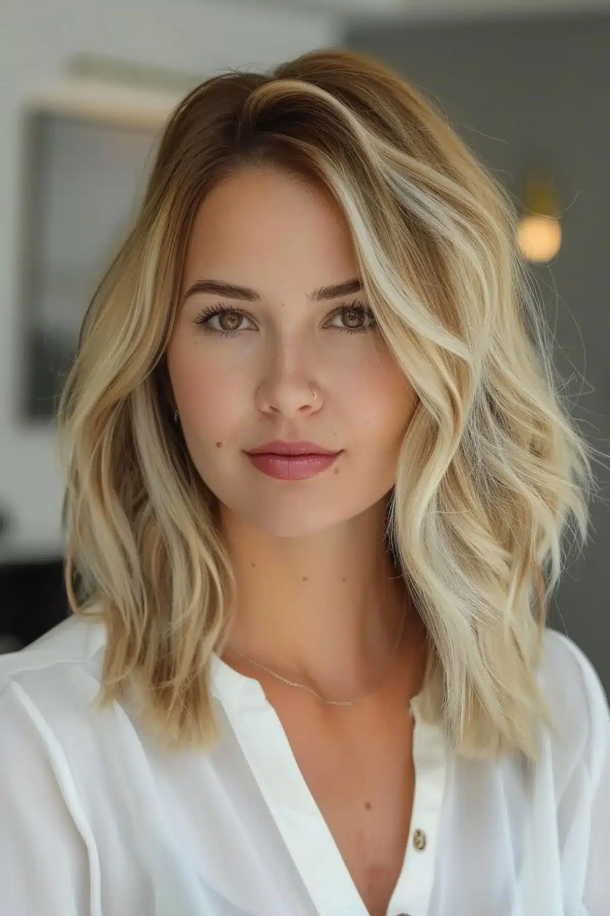 50 Low-Maintenance Medium-Length Haircuts for Busy Women 32 Flowing Long Layers for Collarbone-Length Hair