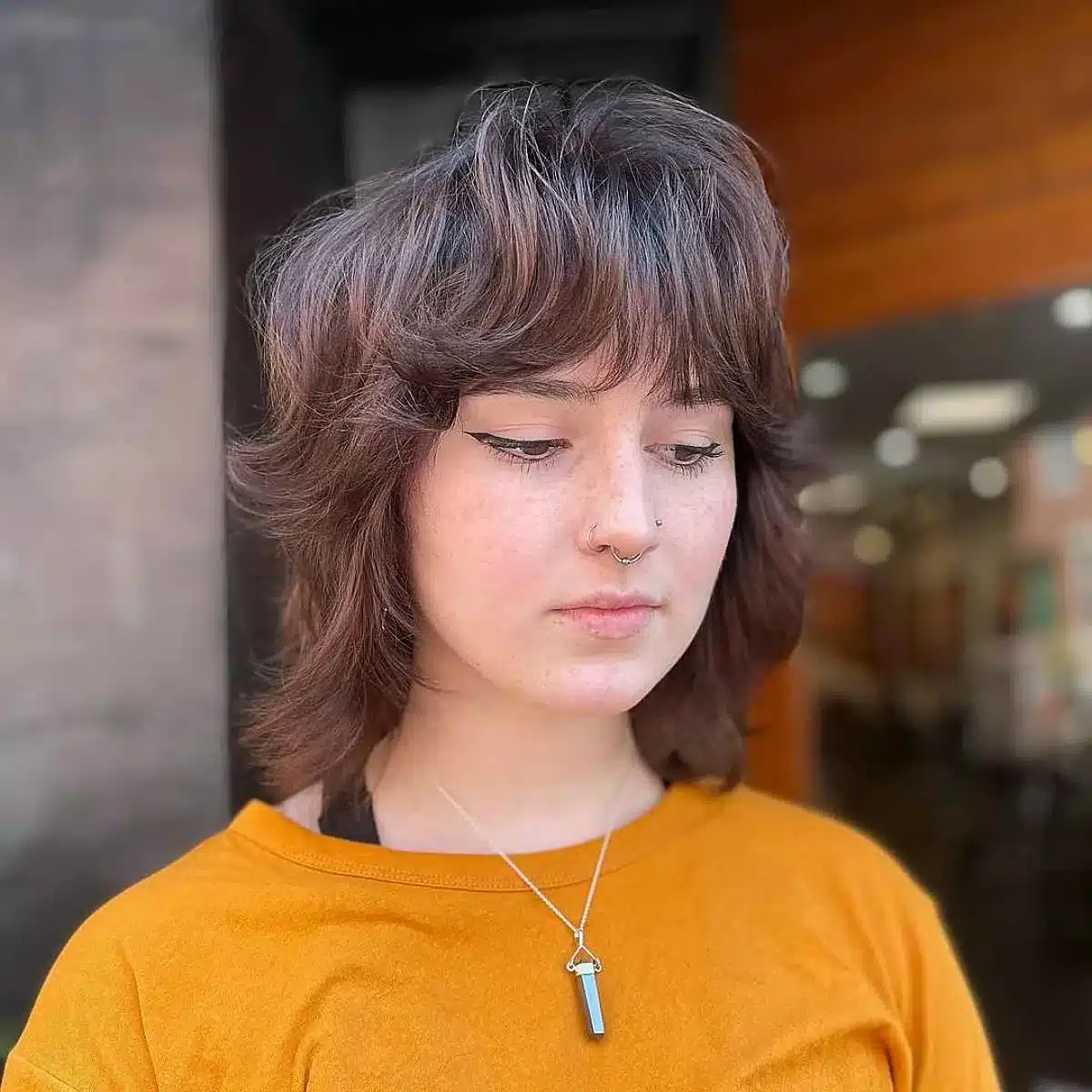 50 Low-Maintenance Medium-Length Haircuts for Busy Women 44 Shoulder-Length Layered Cut for Round Faces