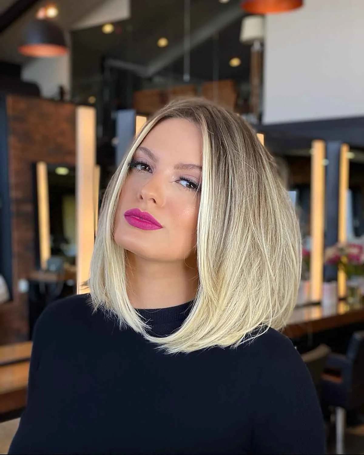 50 Low-Maintenance Medium-Length Haircuts for Busy Women 46 Shoulder-Length Haircut for Women Over 30