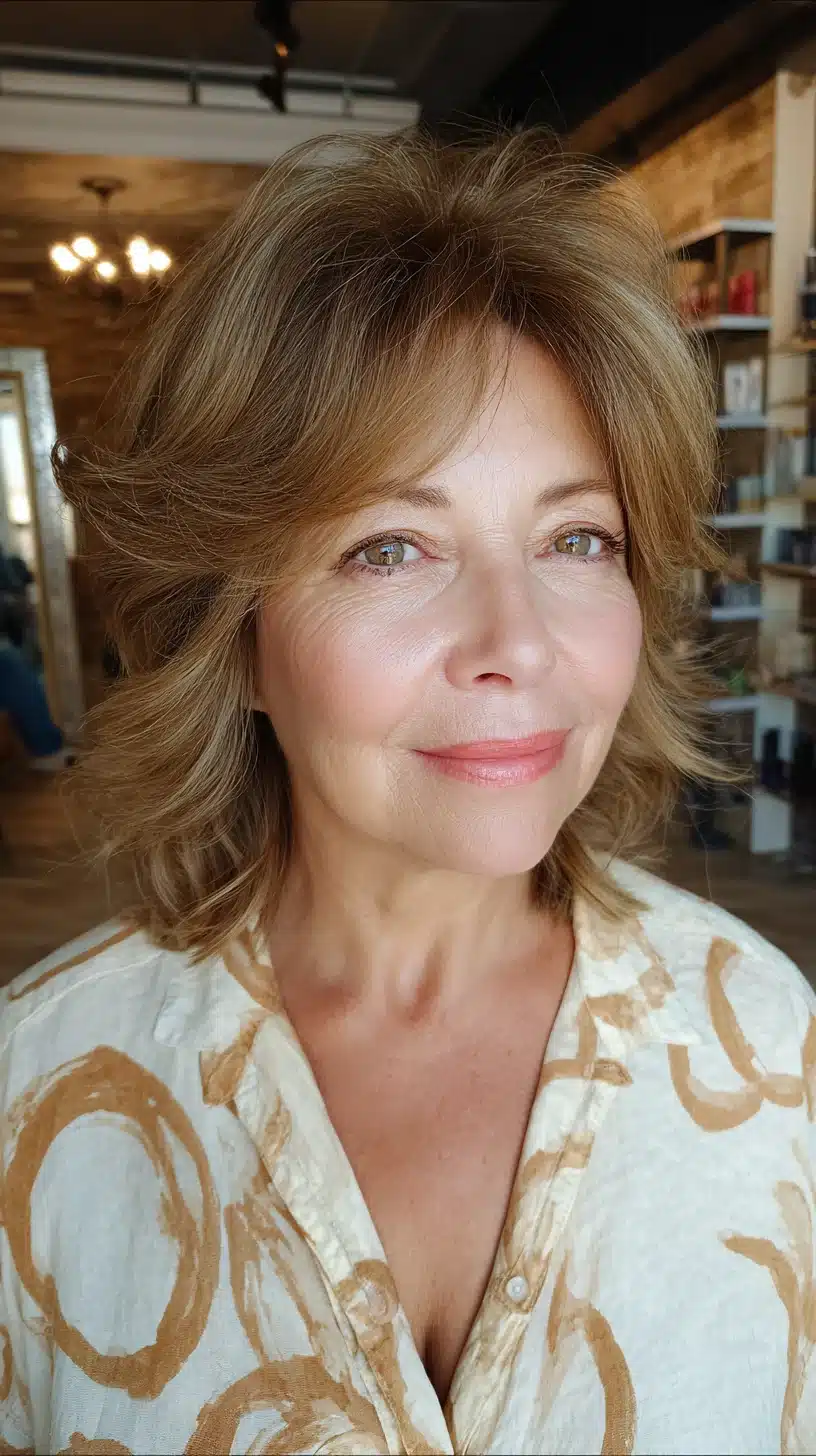 50 must try feathered haircuts women over 60 are rockin 16
